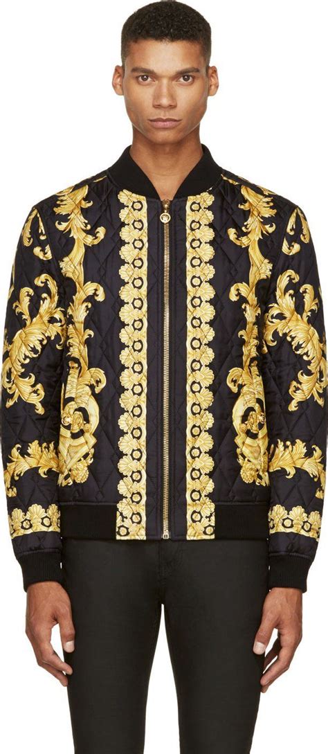 versace men's fur coat|Versace bomber jackets for men.